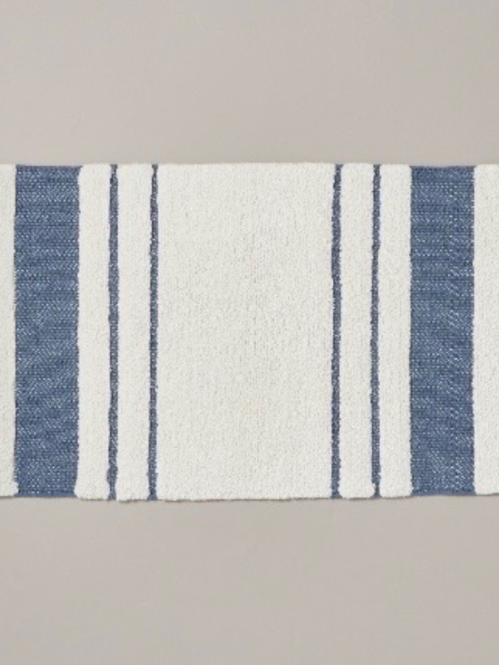 Hearth & Hand with Magnolia: 20”x32” Handmade Bath Rug Cream/Blue